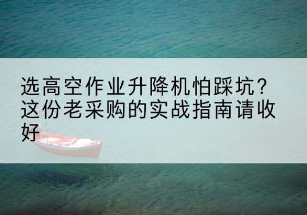 兴义高空作业升降机厂家推荐-选高空作业升降机怕踩坑？这份老采购的实战指南请收好