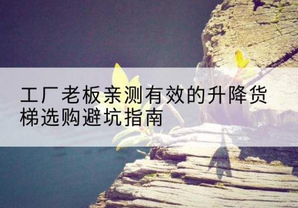 兴义升降货梯怎么选-工厂老板亲测有效的升降货梯选购避坑指南